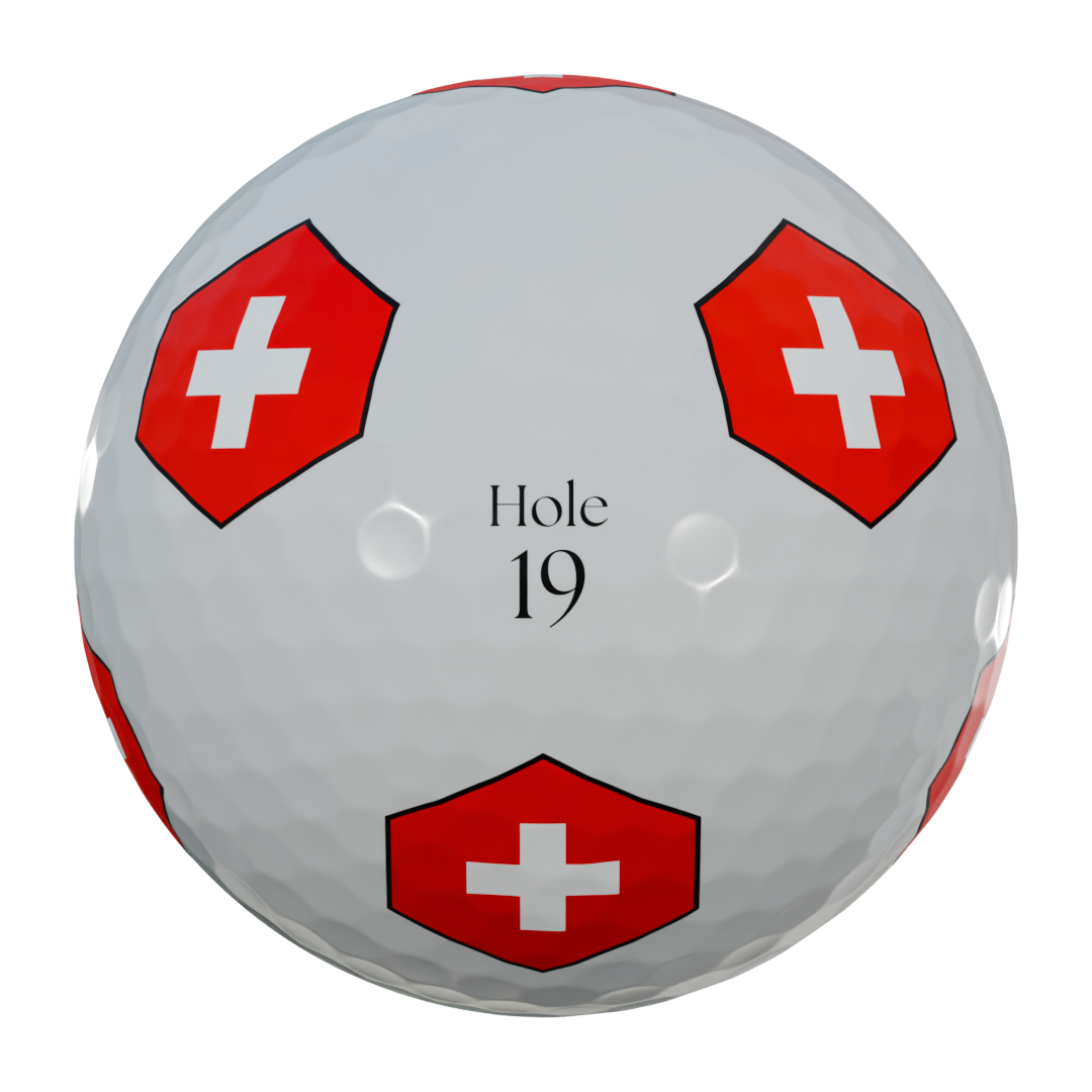 x3 Golf Balls Hole19 - Model *Switzerland*