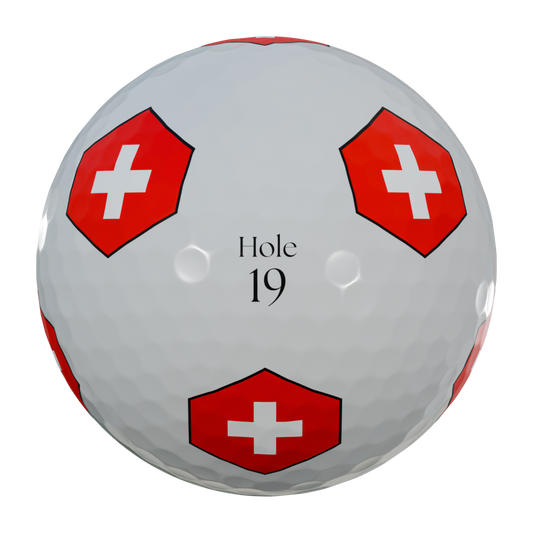 x3 Golf Balls Hole19 - Model *Switzerland*