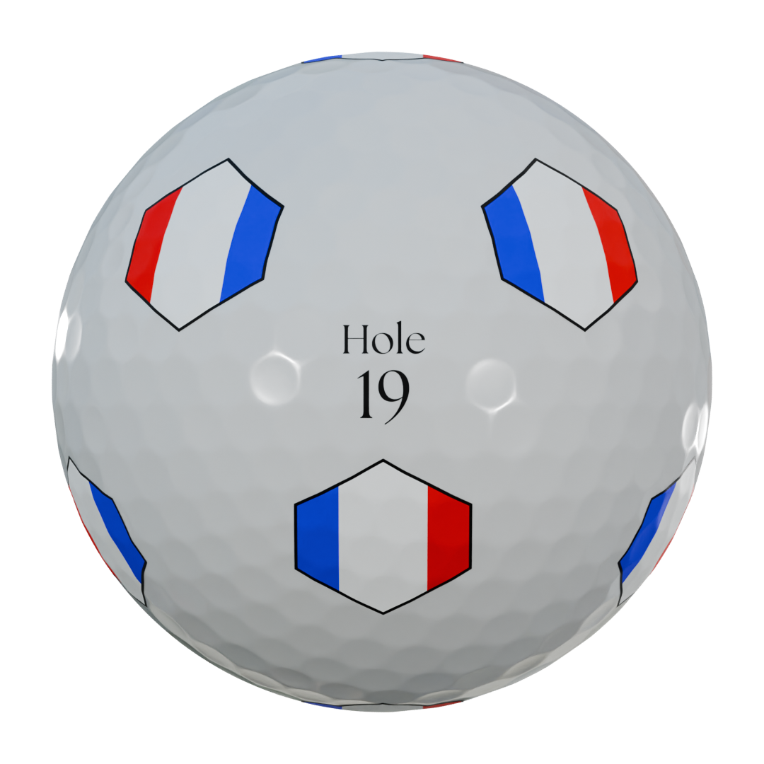 x3 Golf Balls Hole19 - Model *France*