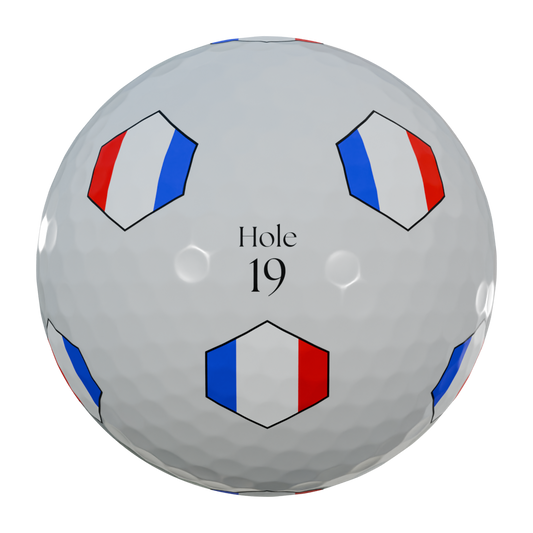 x3 Golf Balls Hole19 - Model *France*